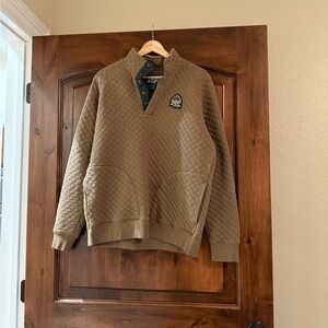 Blue 84 Quilted Brown Zip-Up Sweater oversized